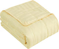 yescool King Size Weighted Blanket for Adults (25 lbs, 80” x 87”, Mustard Yellow Stripes) Heavy Blanket for Sleeping Perfect for 240-260 lbs, Breathable Blanket for Adults & Couple All Season