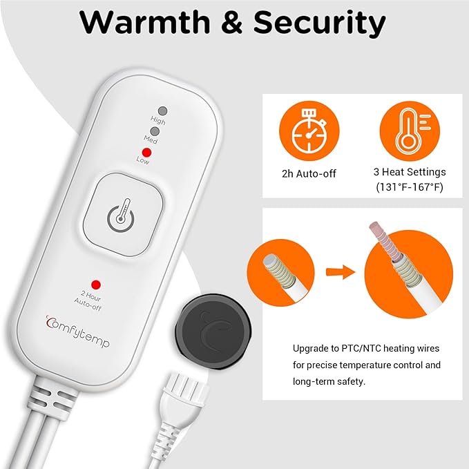 Comfytemp Shoulder Heating Pad for Rotator Cuff, Heating Pad for Shoulders with Brace, Electric Heated Shoulders Wrap for Men Women Mom Dad, 3 Heat Settings, 2H Auto-Off (S/M)