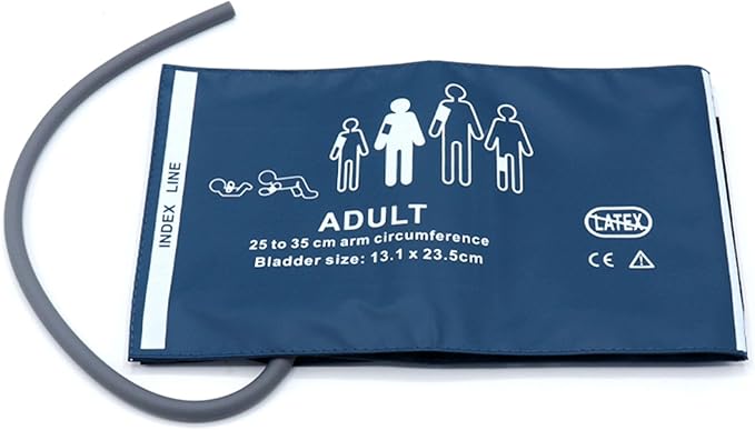 Universal NIBP PU Cuff for Adult 25-35cm, Single Tube Reusable Replacement Blood Pressure Cuff, No BP Connector