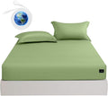 Grounding Sheets Queen Size Premium Cotton for Healthy Sleep Therapy, Deep Pocket Grounding Fitted Sheets Includes Grounding Cord (Sage Green, Queen -60"x80"x14")