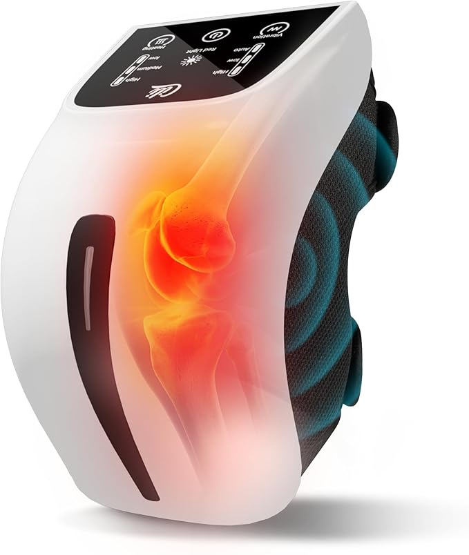 CILI Cordless Knee Massager for Pain Relief, Red Light Therapy Heating Knee Pad with Vibration, Wearable Heated Knee Warmer for Home, Office Work, Travel & Gym Recovery