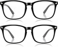 2 Packs Professional Sleep Glasses with 97.6% Blue Light Blocking Dual AR Coatings Clear Lens, Computer Gaming Glasses for Men Women, Anti Fatigue & Eye Strain