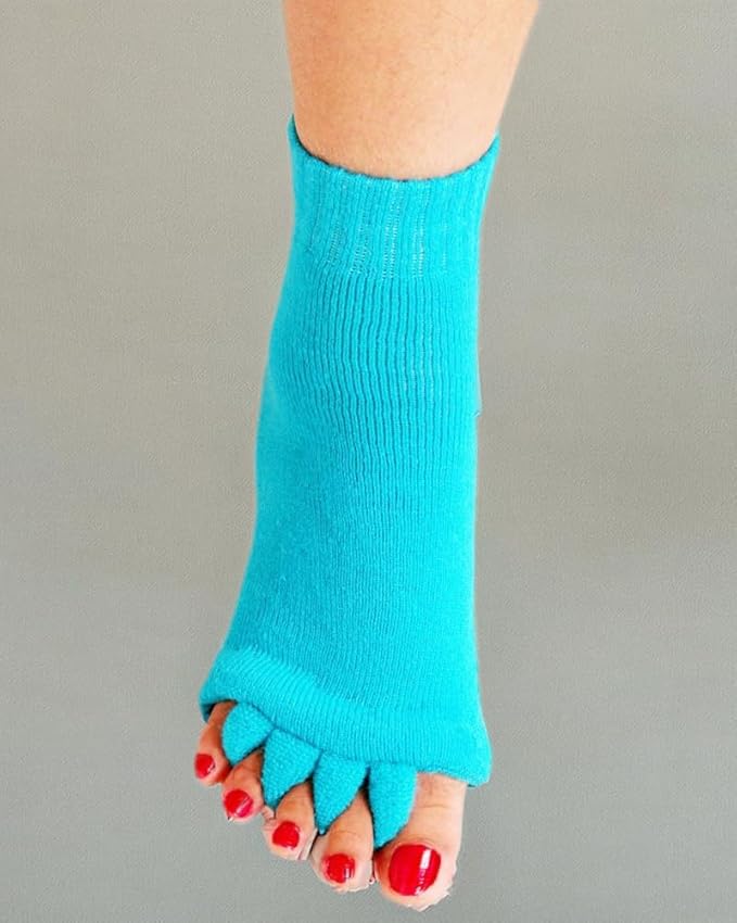 Yoga Sports GYM Five Toe Separator Socks Alignment Pain Health Massage Socks, Prevent Foot Cramps, One Pair