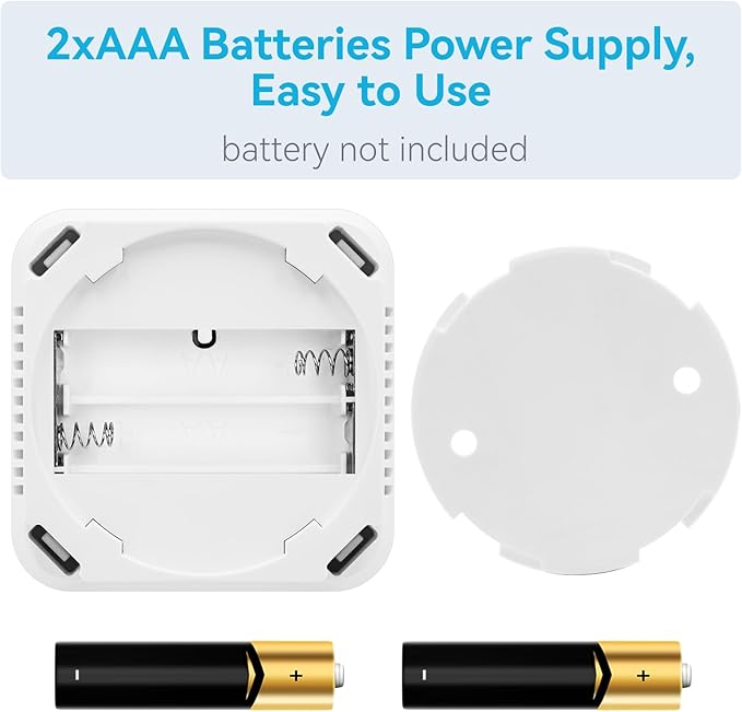 Carbon Monoxide Detector,Portable CO Alarm CO Gas Monitor Alarm with LCD Digital Display Sound Light Warning,Battery Powered High Accuracy CO Alarm Detectors for Travel Home Office Kitchen Car Hotel
