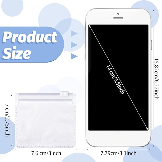 Nuanchu 36 Pieces Pill Pouches Bags Set Reusable Zippered Pill Baggies Clear Plastic Self Sealing Travel Medicine Organizer Storage with Slide Lock for Medicine and Small Items