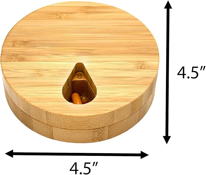 e-Pill Bamboo Pillbox Organizer for Tablets, Vitamins or Supplements