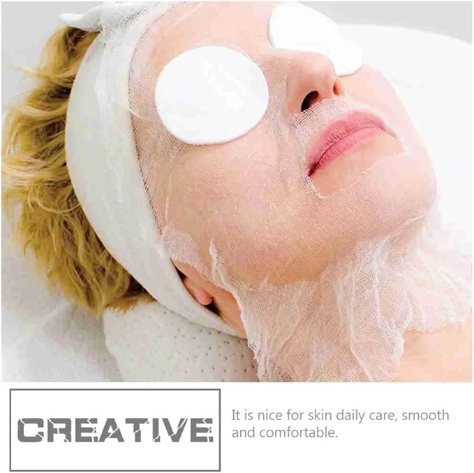 Beaupretty 100pcs mask Gauze White Net Face Gauze Beauty Supplies Facial spa Masks pinceles para u?as Soft High Frequency Face Pads Skin White Veil Skin Care Nail Brush