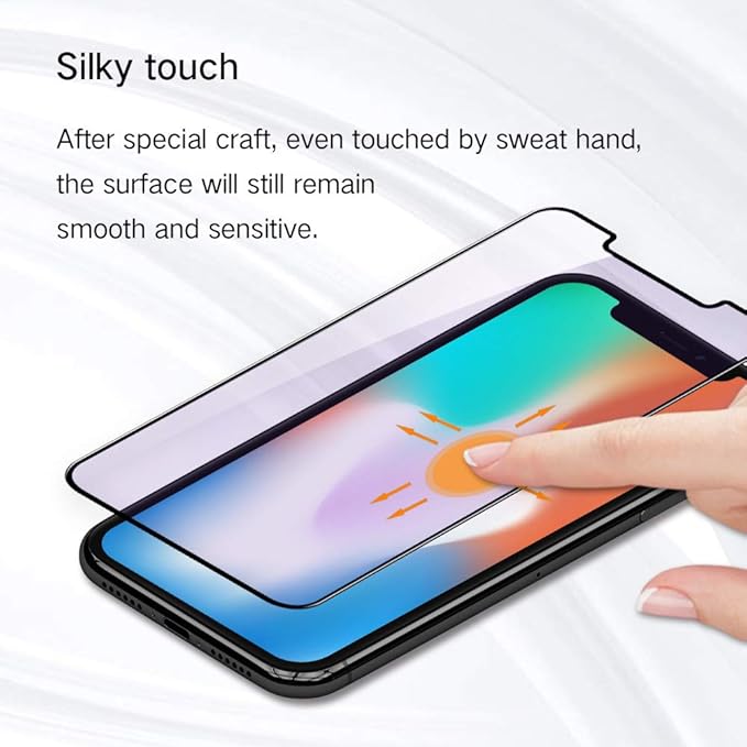PERFECTSIGHT HD Clear Anti Blue Light Filter Tempered Glass Screen Protector for iPhone 11 Pro 2019, iPhone Xs/X/ 10 5.8 inch 1 Pack - Anti Fingerprint, 2 Stronger, Alignment Frame Easy Installation