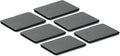 Karelian Heritage Rectangular Black Polished Shungite Protection Phone Sticker Plates, 6 Piece Set for Electronic Devices S596
