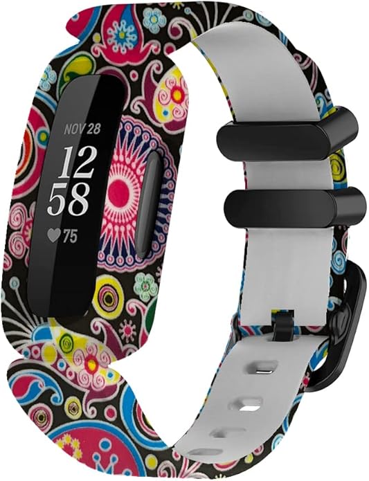 FitTurn Cute Pattern bands Compatible with Fitbit Ace 3 Activity Tracker, Replacement Adjustable Silicone Sport Strap Wristbands Accessories for Ace 3 Tracker