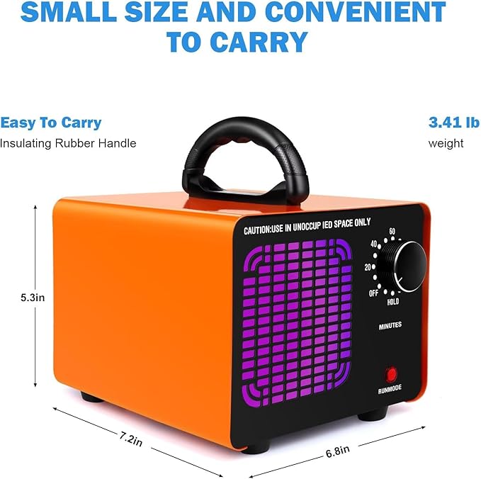 Ozone Generator 160,000mg/h, Ozone Machine Odor Removal Ozone Odor Eliminator Ozonator Air Ionizer Deodorizer for Home/Car/Smoke/Pet Odor
