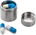 Waterproof Pill Bottle Titanium, Travel Pill Container Medication Organizer, Portable Daily Pill Case, Compact Pill Box for Purse Pocket Handbag, Bpa Free Outdoor EDC Small Pill Holder