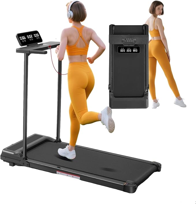 Walking Pad with Handle Bar and Incline, 3.0HP Under Desk Treadmill for Home Small Space, 0.6-7.6MPH Portable Walking Pad Treadmill with Handles, 350LBS, 2026 Upgrade