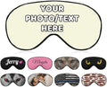 AMAPARK Custom Sleep Mask Add Your Own Design Personalized Photo Text Logo Soft Sleeping Masks for Men Women Wedding Anniversary Customized Gift, Beige