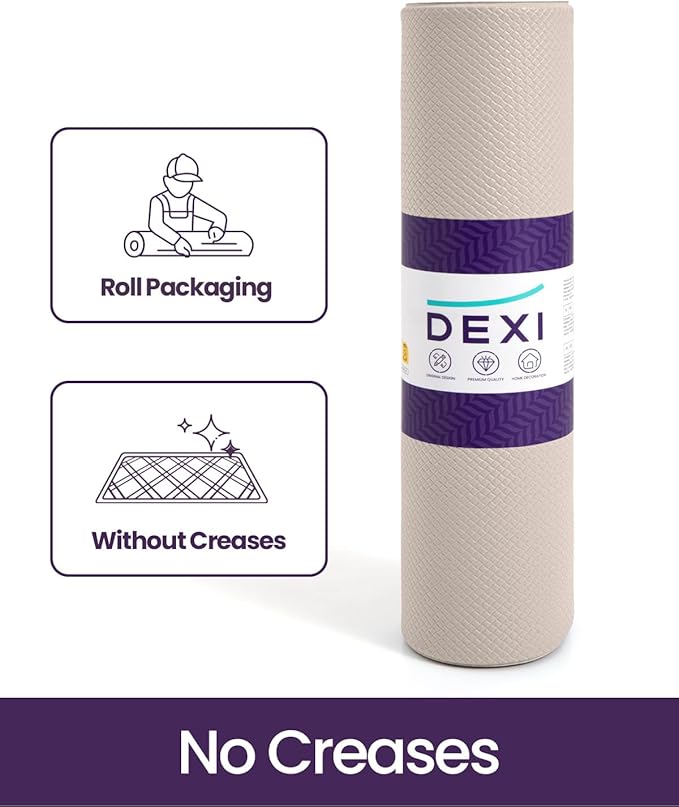 DEXI Kitchen Floor Mats Cushioned Anti Fatigue,17x59 Short Narrow Standing Runner Rug Waterproof, Comfort Memory Foam Padded for Front Sink Laundry, Beige