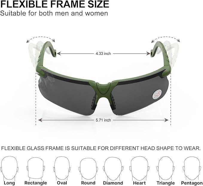 xaegistac Shooting Glasses with Case Anti Fog Hunting Safety Glasses for Adults
