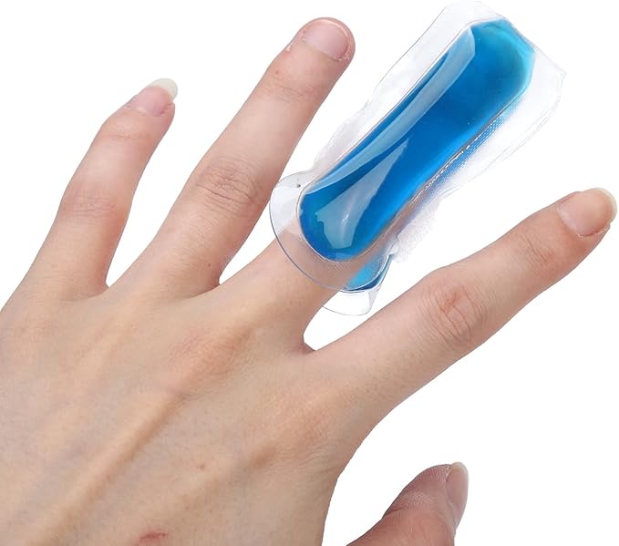 Ejoyous Finger Ice Pack, 3.1in Hot Cold Compress, Lightweight Gel, Blue, Wrap Style, For Finger Injuries, Arthritis, Sports Injuries