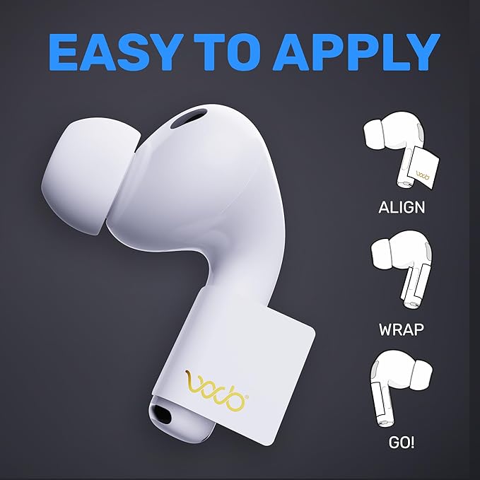 EMF Shield Sticker for AirPods – Lab-Tested Electromagnetic Wave Reduction, Made in USA, Patented for 5G & Wireless Devices, Works with All Short Stem AirPods 2nd/ 3rd/ 4th Gen – WaveBlock (2-Pack)