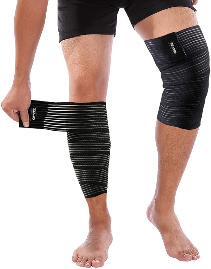 ONTYZZ Adjustable Calf Compression Bandage Support Knee Wraps Elastic Sports Knee Bands for Ankle Elbow Wrist Replacement