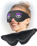 EVA BELLE Sleep Mask Women Men, Comfy Blackout Eye Mask for Deep Sleep, 3D Memory Foam Sleeping Mask, Silk Sleep Eye Cover, Cute Funny Eyeshade Covers, Adjustable Elastic Strap & Soft Breathable