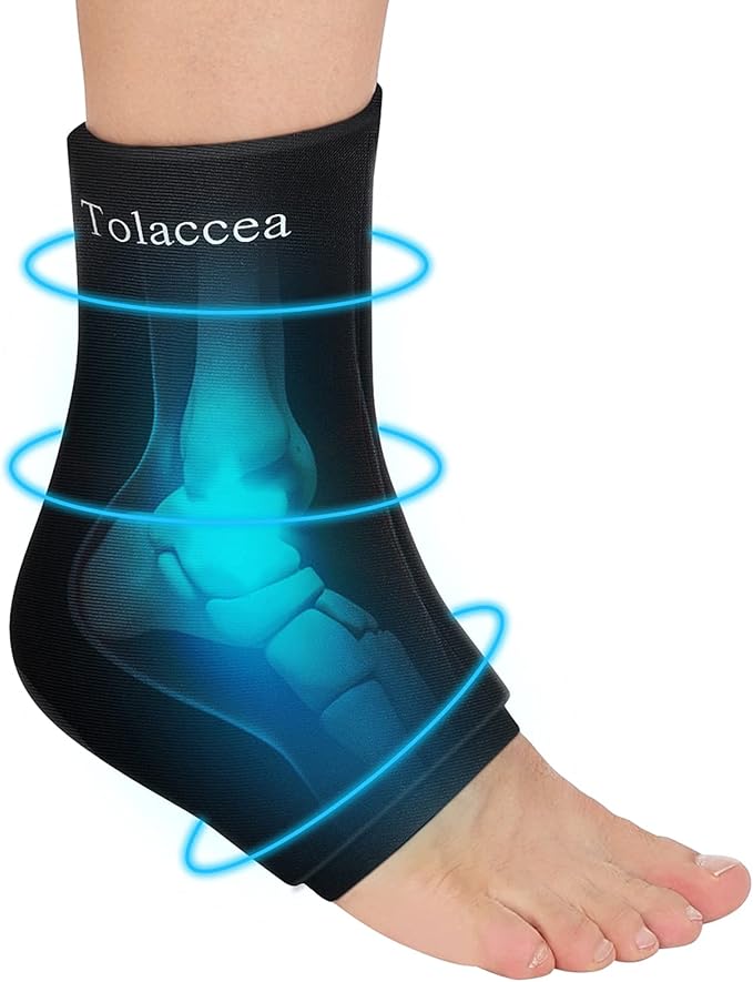Ankle Foot Ice Pack Wrap for Injuries, Reusable Gel Ice Pack for Hot and Cold Therapies, Flexible Cold Pack for Achilles Tendonitis,Plantar Fasciitis,Swelling,Sprained,Post-Surgery Recovery