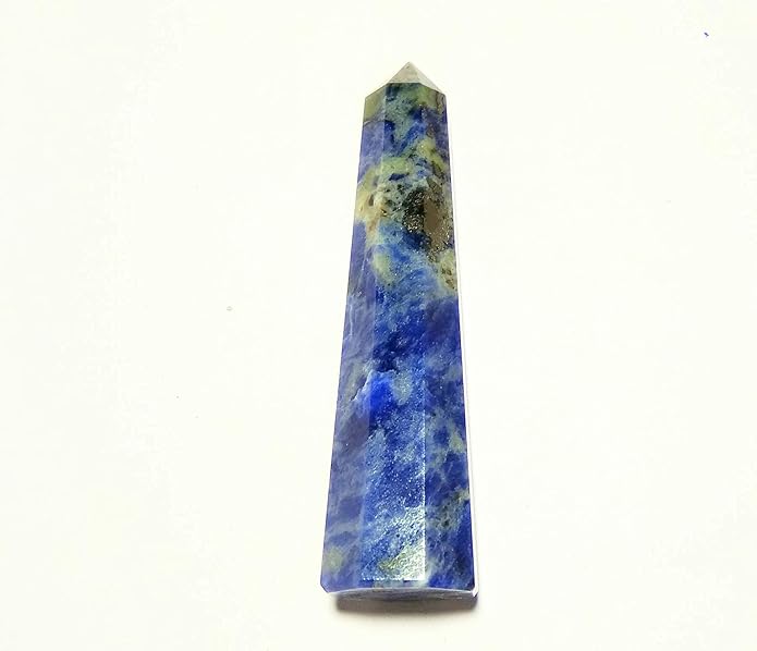 WholesaleGemShop 3 Inch Gemstones Obelisk Tower Jumbo Facet Aura Rock Crystal Natural Polished Earth Wand Spirit