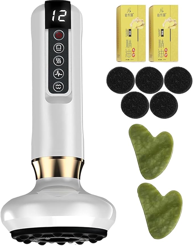 Intelligent Handheld Massage Tool for Anti - Cellulite, Electric Cupping Device with 12 Suction Modes. This Fat Remover Massager is suitable for Arms, Legs, Back and can be Used at Home. (white)