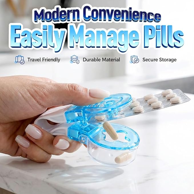 Portable Pill Taker Household Gadgets, 2026 New Pill Popper for Blister Packs, Travel Pill Extractor Opener Popper Assistance Tool (1)