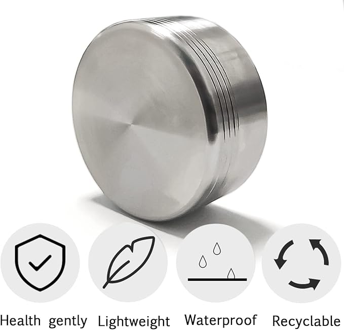 Titanium Waterproof Pill Case EDC Urgency Capsule Case Pocket Metal Box Camping Tiny Case, Silver