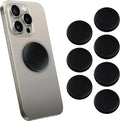 7 pcs Authentic Shungite Stickers Polished 50 mm / 1.96" Genuine Healing Energy Stone Protection Plate for Cell Phone Case Tablet Laptop Computer Noble Gemstone Protector Crystal