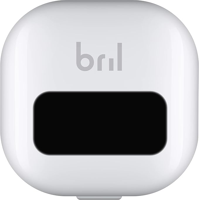 Bril UV-C Toothbrush Sanitizer, Portable Cleaner, Travel Cover, Magnetic Holder, and Rechargeable Case for Any Size Toothbrush, White