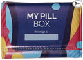 Weekly Pill Box Organizer, 8 Compartments, Portable Travel Pill Case, Folding Cover to Hold Medication, Supplements - Kids/Teen Bright