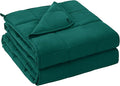 yescool Weighted Blanket for Adults (17 lbs, 48" x 72", Dark Green) Cooling Heavy Blanket for Sleeping Perfect for 160-180 lbs, Twin Size Breathable Blanket with Premium Glass Bead, Machine Washable