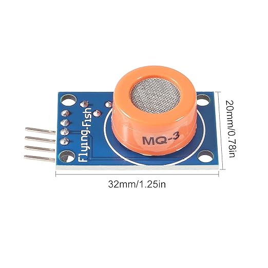 5pcs MQ-3 MQ3 Alcohol Sensor Module Breath Gas Detector Ethanol Detection Module for Arduino Raspberry Pi ESP8266 MQ3 5V DC (MQ-3)