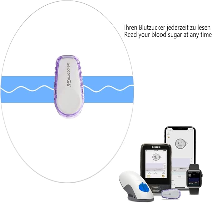 55 Pack Dexcom G6 Adhesive Patches,Waterproof & Transparent Dexcom G6 Overpatch for 10 Days Long Stay Fixation Monitor Protection，Easy to Use Pre-Cut Adhesive Tape.