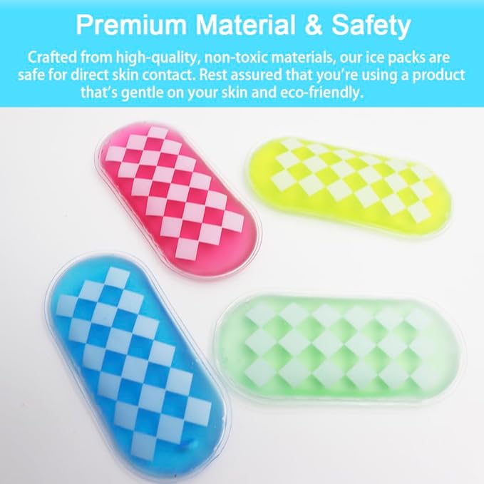 Kids Ice Pack for Boo Boo – 4 Color Cold Packs Cold Compress for Swelling, Bruises & Cuts – Safe Toddler First Aid Ice Pack– Reusable Gel Pack for Sports Injuries & Home Healthcare
