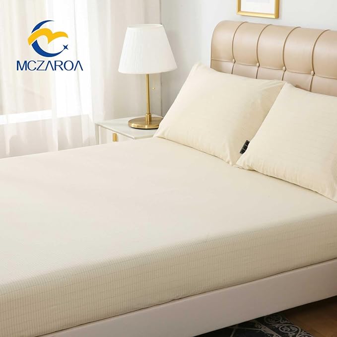 Grounding Sheets King Size, 20% Silver Fiber + 80% Organic Cotton, Conductive Fitted Grounded Bed Sheet with Deep Pocket for Bed & Sleeping (White, 78"x80"x15")