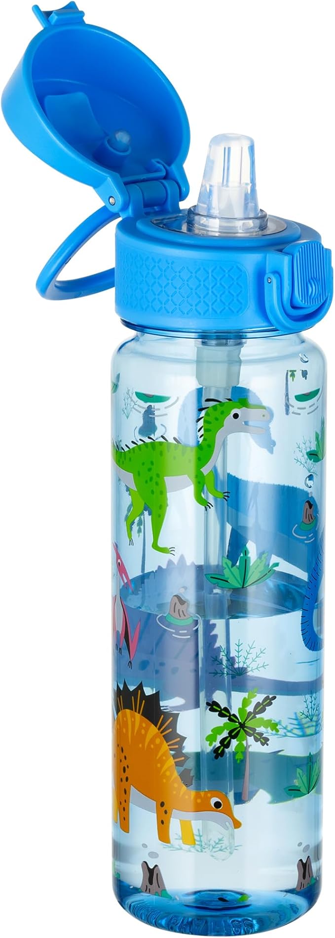 GOPPUS 17oz Kids Water Bottle for School -Straw, Leak-Proof Tritan Sports Bottle Time Marker Reusable for Girls Boys