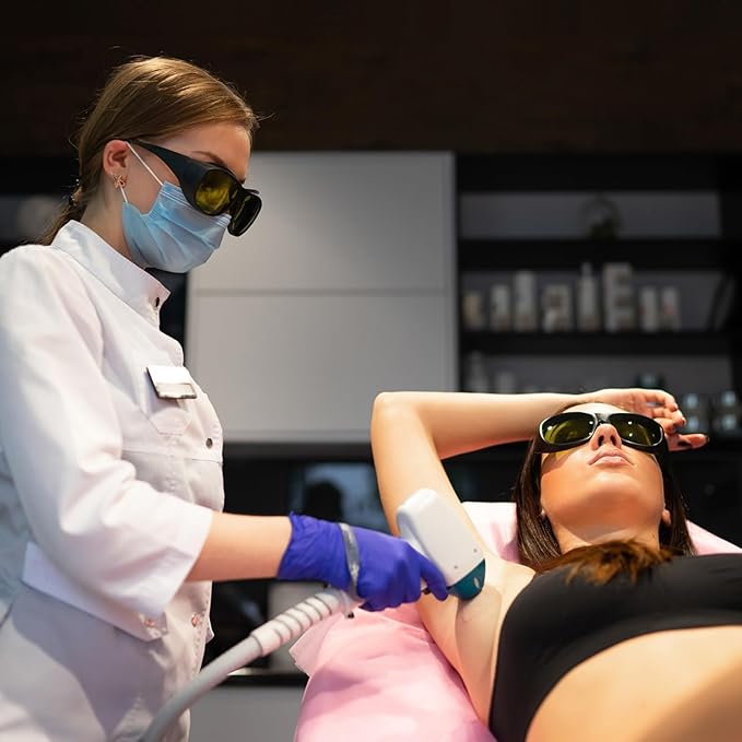 Laser Safety Glasses Red Light Therapy Goggles UV Blocking Laser Glasses for Laser Cosmetology Operator Eye Protection