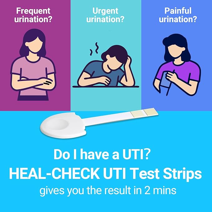 10 Pack UTI Test Strips, Urinary Tract Infection Test Kit for Women Men, Accurate Result in 2 Minutes, Monitor Bladder Health at Home, Clinically Tested, Easy to Grip, Individually Wrapped