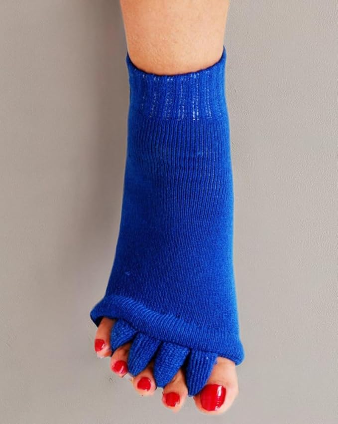Yoga Sports GYM Five Toe Separator Socks Alignment Pain Health Massage Socks, Prevent Foot Cramps, One Pair