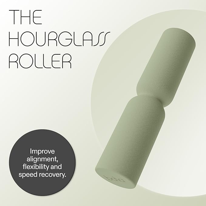 Bala Hourglass Foam Roller (Sage) - Soft Density Back Roller Foam for Physical Therapy, Deep Tissue Muscle Massage, Flexibility & Stretching - Workout Roller for Yoga, Neck, Back & Legs Exercise