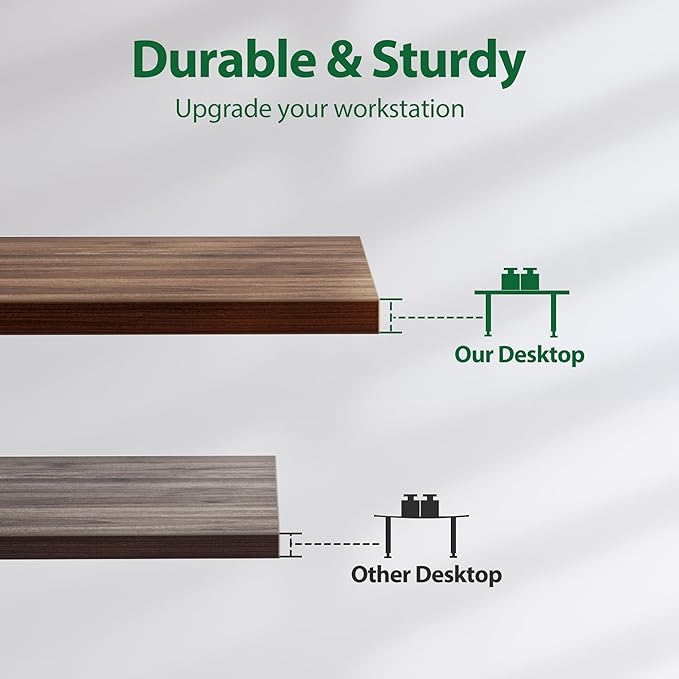 Agilestic Electric Standing Desk, 71 x 24 Inches Height Adjustable Desk, Sit Stand up for Work Office Home, Ergonomic Rising Computer Table with Memory Preset, Dark Walnut