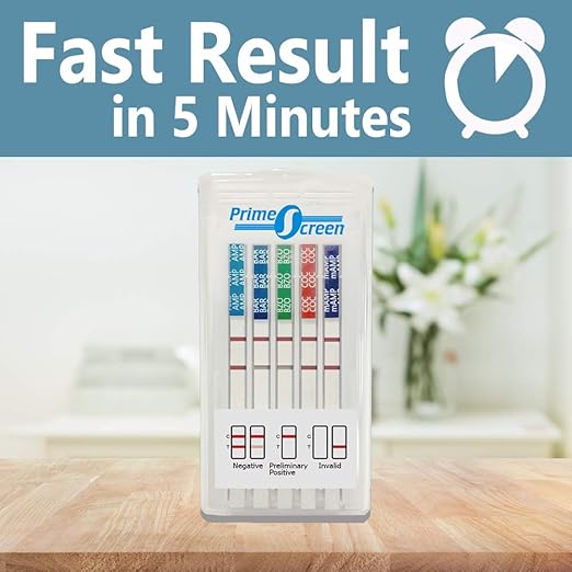 Prime Screen [25 Pack] 6 Panel Oral Saliva Drug Test Kit, Employment and Insurance Testing (AMP, COC, MET, OPI, PCP, THC) - ODOA-166