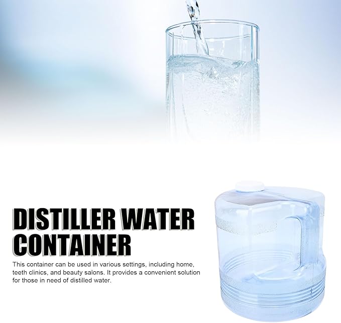 Plastic Carafe, 1 Gallon / 4L Water Distiller Container, Replacement Collection Bottle Water Container, Compatible with Counter Top Water Distiller Filter