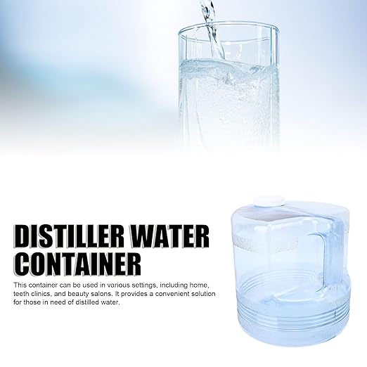 1 Gallon /4L Distiller Water Container,Replacement Distilled Water Distillers for Home Teeth Beauty Plastic Carafe Replacement Bottle for Countertop Water Distiller Filter (1)
