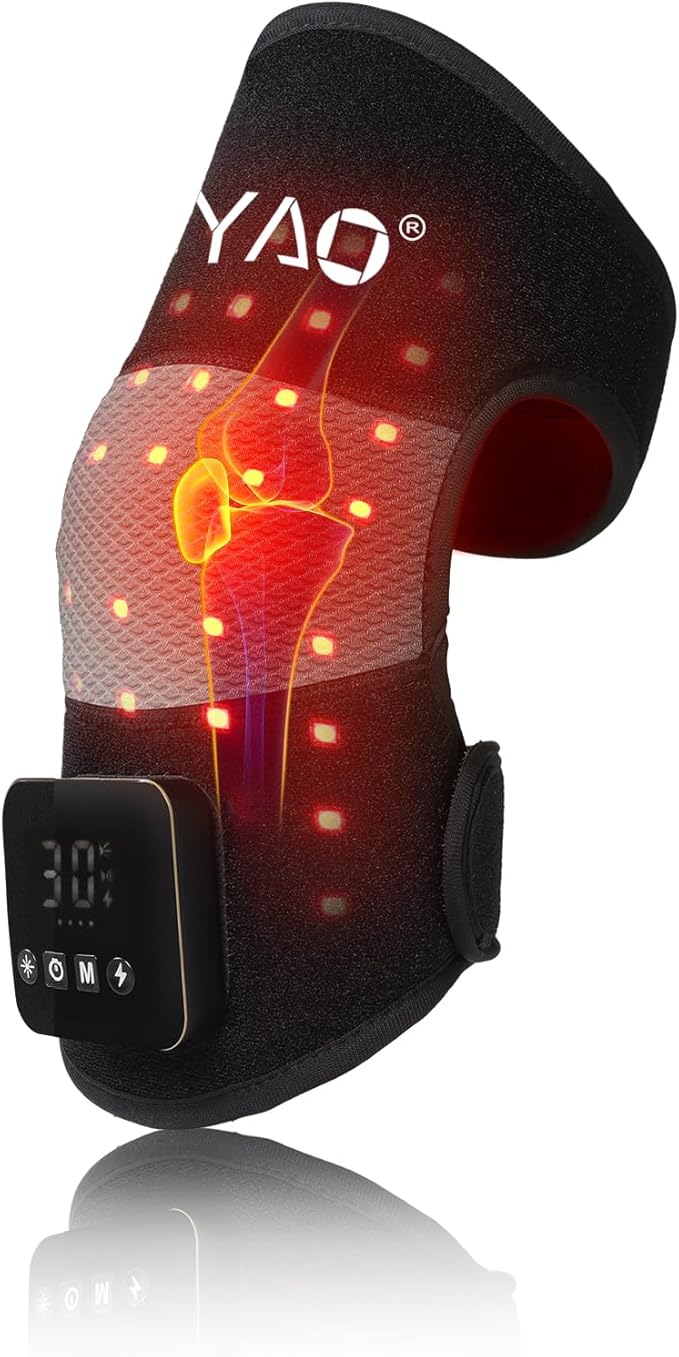 Cordless Red Light Therapy for Knee, Near Infrared Light Therapy Device Pulsing for Body Elbow Shoulder Arm Joint Pain Relief Muscle Relax, Portable for Home Office Business Trip Use
