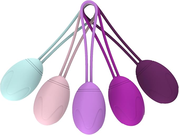 Kegel Weights for Women – 5 Premium Silicone Kegel Exercise Balls Set, Pelvic Floor Muscle Strengthener for Toning & Core Fitness