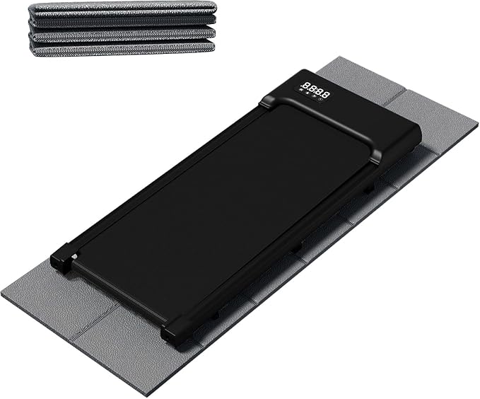 Treadmill Walking Pad Mat for Carpet, for Hardwood Floors, 68x24 Mat for Under Treadmill/Walking pad/Bike on Carpet, 1/4" Thick Exercise Equipment Mat, No Slip, Noise Shock Absorption (Grey)