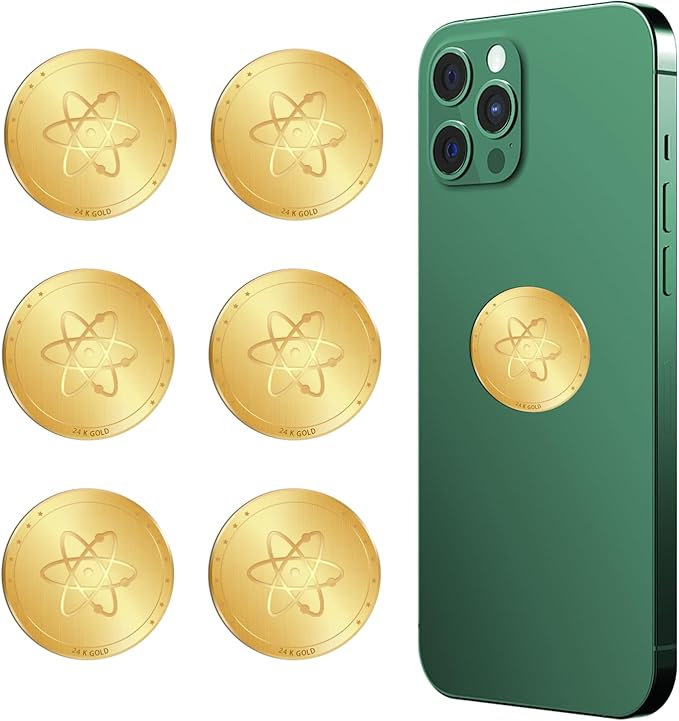 6 Pcs Cell Phone Protection Stickers, Phone Sticker from All Phones/Tablets/Laptops/Computer/WiF-All Devices-Gold